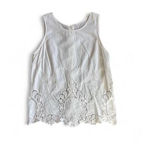 Flowy White Lace Tank Top – Fairycore Cottagecore [M]